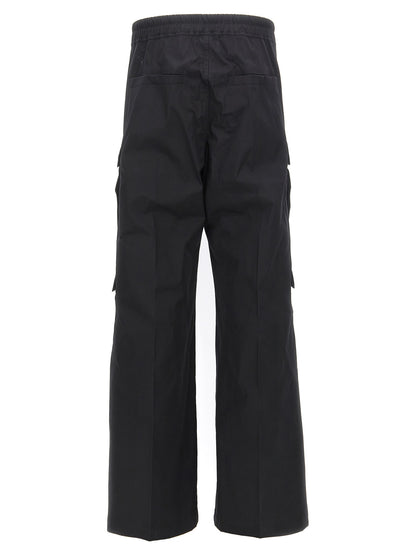 Cargo Pants by Rick Owens for men in stretch cotton black features an tailored wide with a and long, creating a tailored utilitarian silhouette.