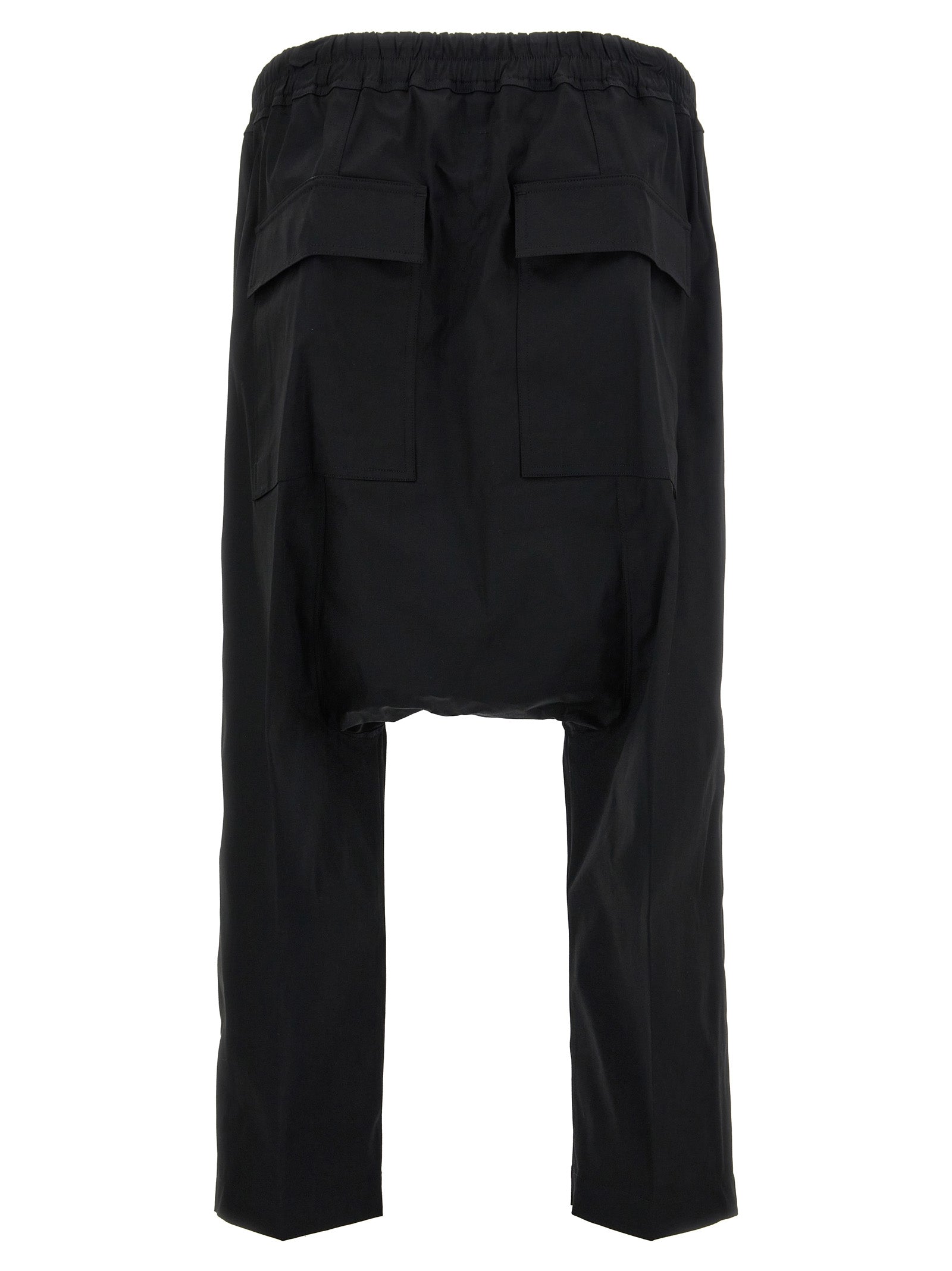 Casual Pants by Rick Owens for men in stretch cotton black features an sophisticated and cropped with a precise cropped, creating a sophisticated and sophisticated silhouette.