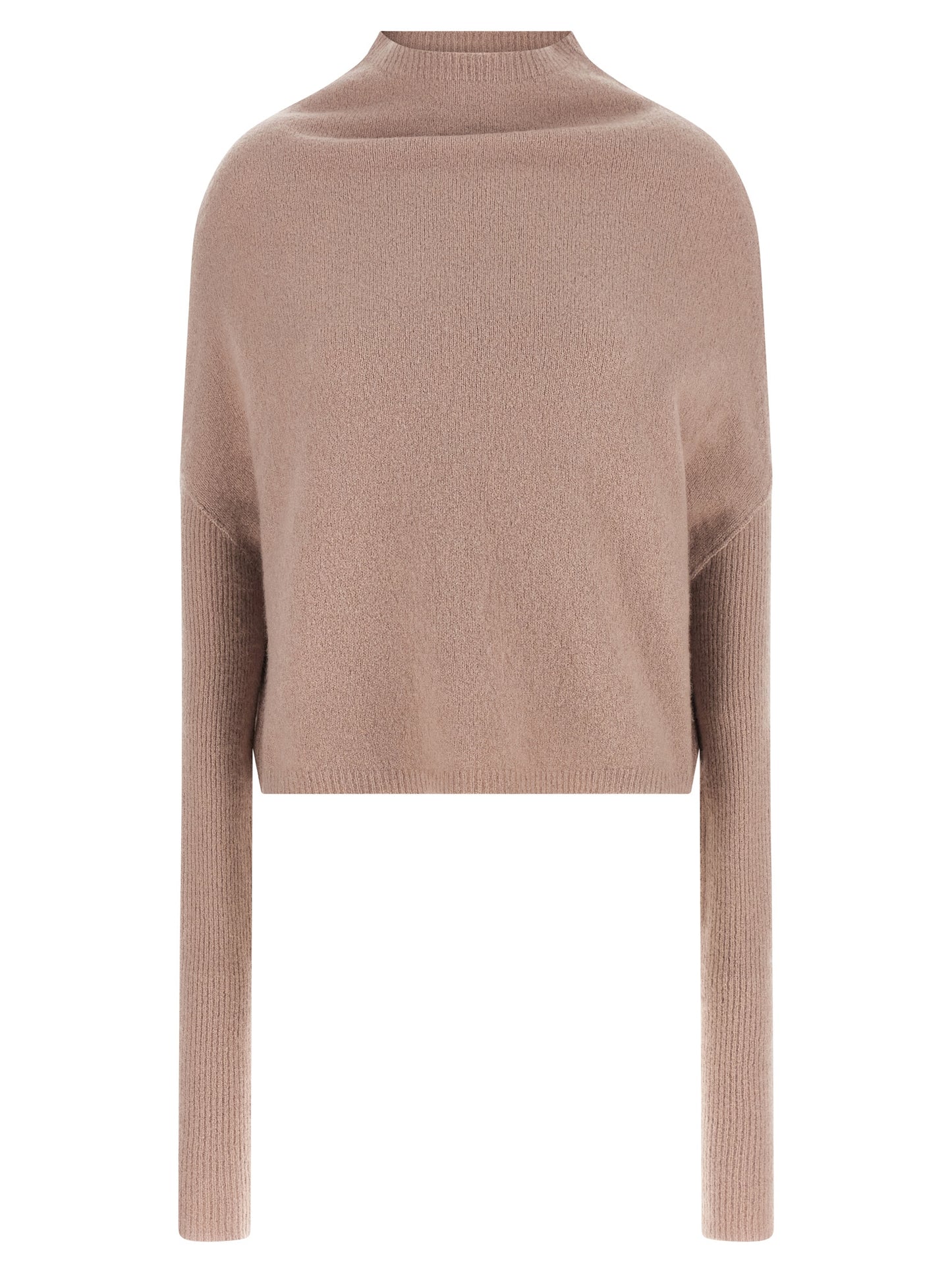 Cardigan by Rick Owens for women in cashmere multicolor features an impeccable silhouette, showcasing a sophisticated high-neck neckline and detail for a truly impeccable finish.