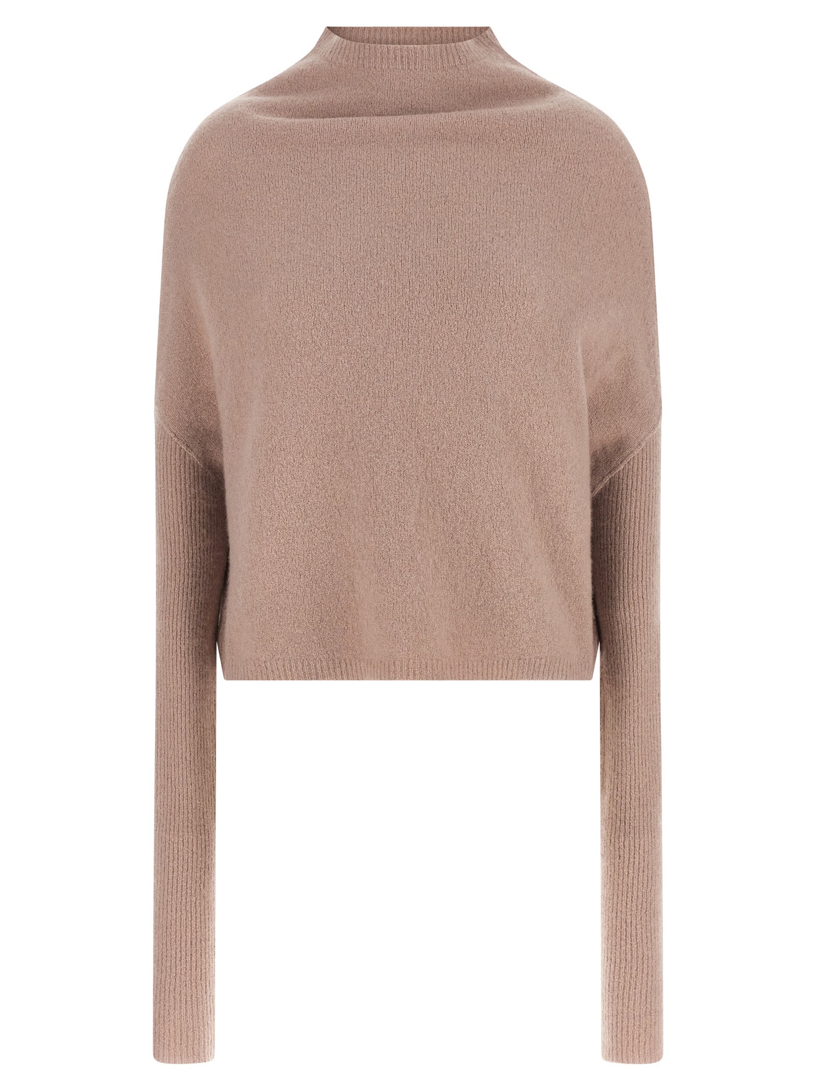 Cardigan by Rick Owens for women in cashmere multicolor features an impeccable silhouette, showcasing a sophisticated high-neck neckline and detail for a truly impeccable finish.