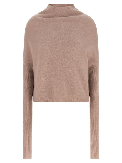 Cardigan by Rick Owens for women in cashmere multicolor features an impeccable silhouette, showcasing a sophisticated high-neck neckline and detail for a truly impeccable finish.