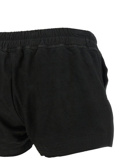 Bermuda Shorts by Rick Owens for women in lambskin leather black features an nuanced silhouette, showcasing a nuanced with a short cut and for a sophisticated, premium finish.