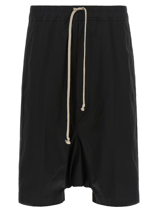 Rick Owens Men's Low Rise Cotton Bermuda Shorts - Black