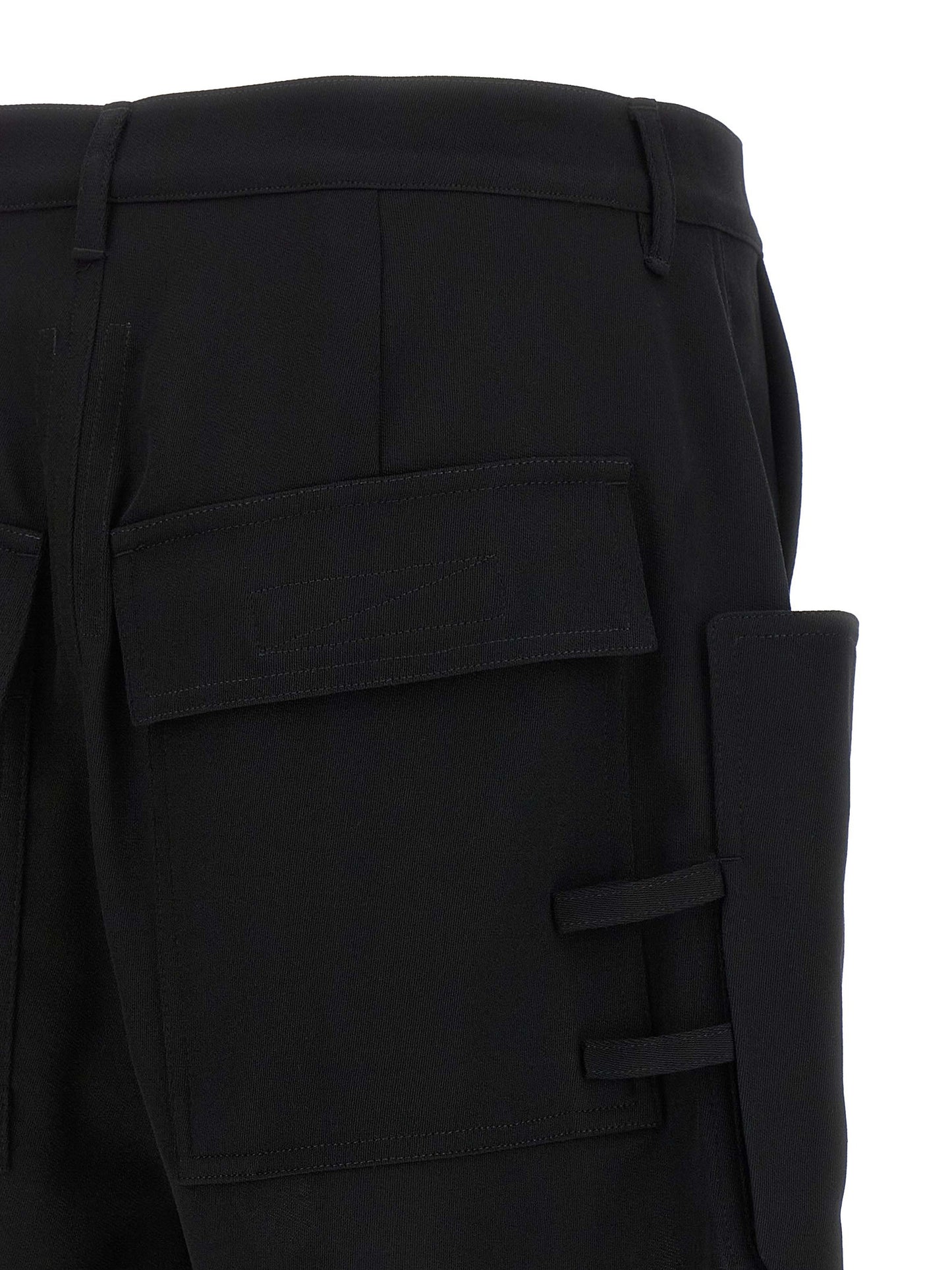 Bermuda Shorts by Rick Owens for men in wool canvas black features a eye catching wide and short with a eye catching .