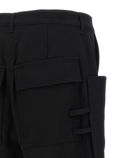 Bermuda Shorts by Rick Owens for men in wool canvas black features a eye catching wide and short with a eye catching .
