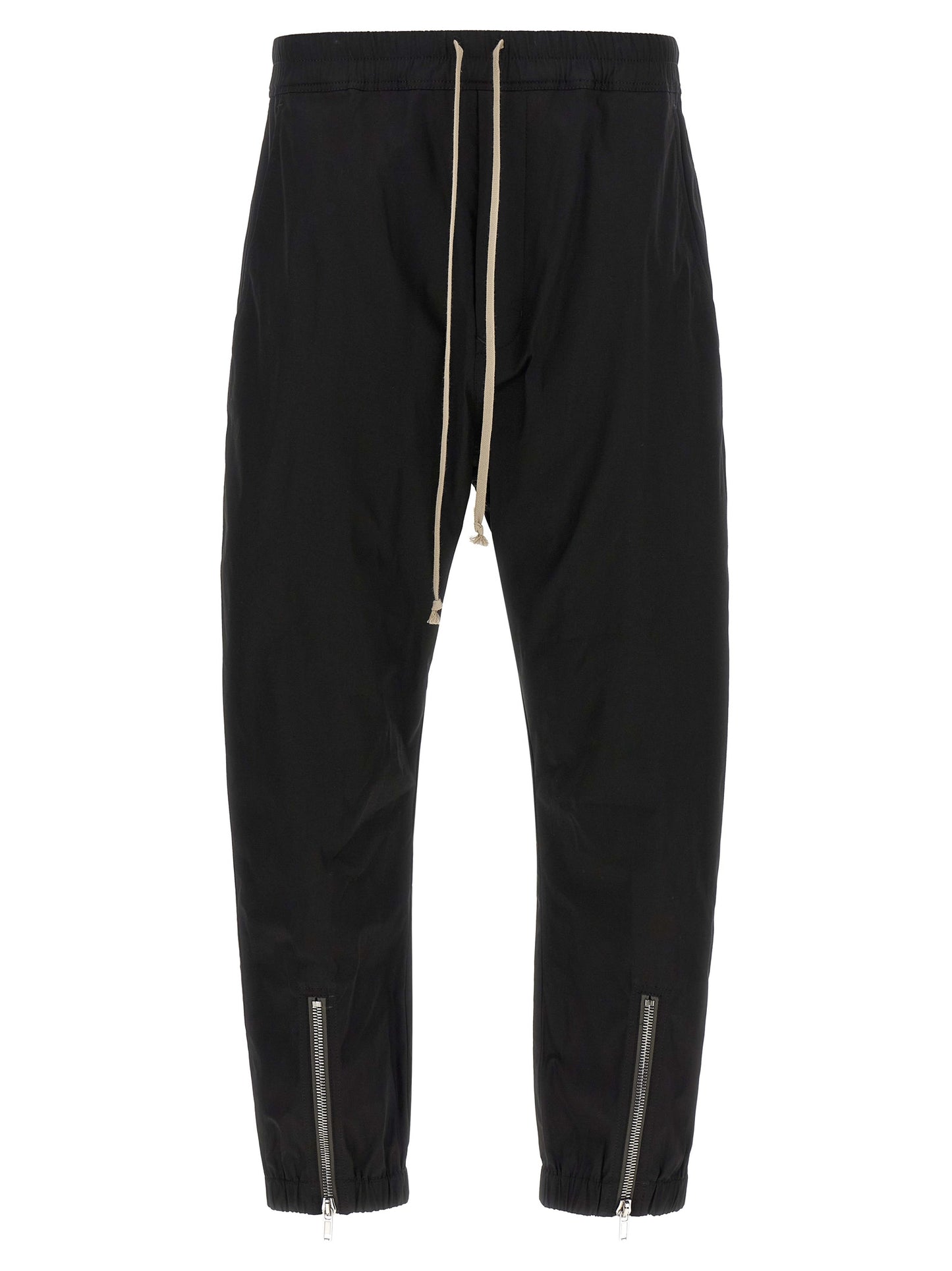 Joggers by Rick Owens for men in cotton black features a refined silhouette with a refined , defined by a and a refined long for a refined finish.
