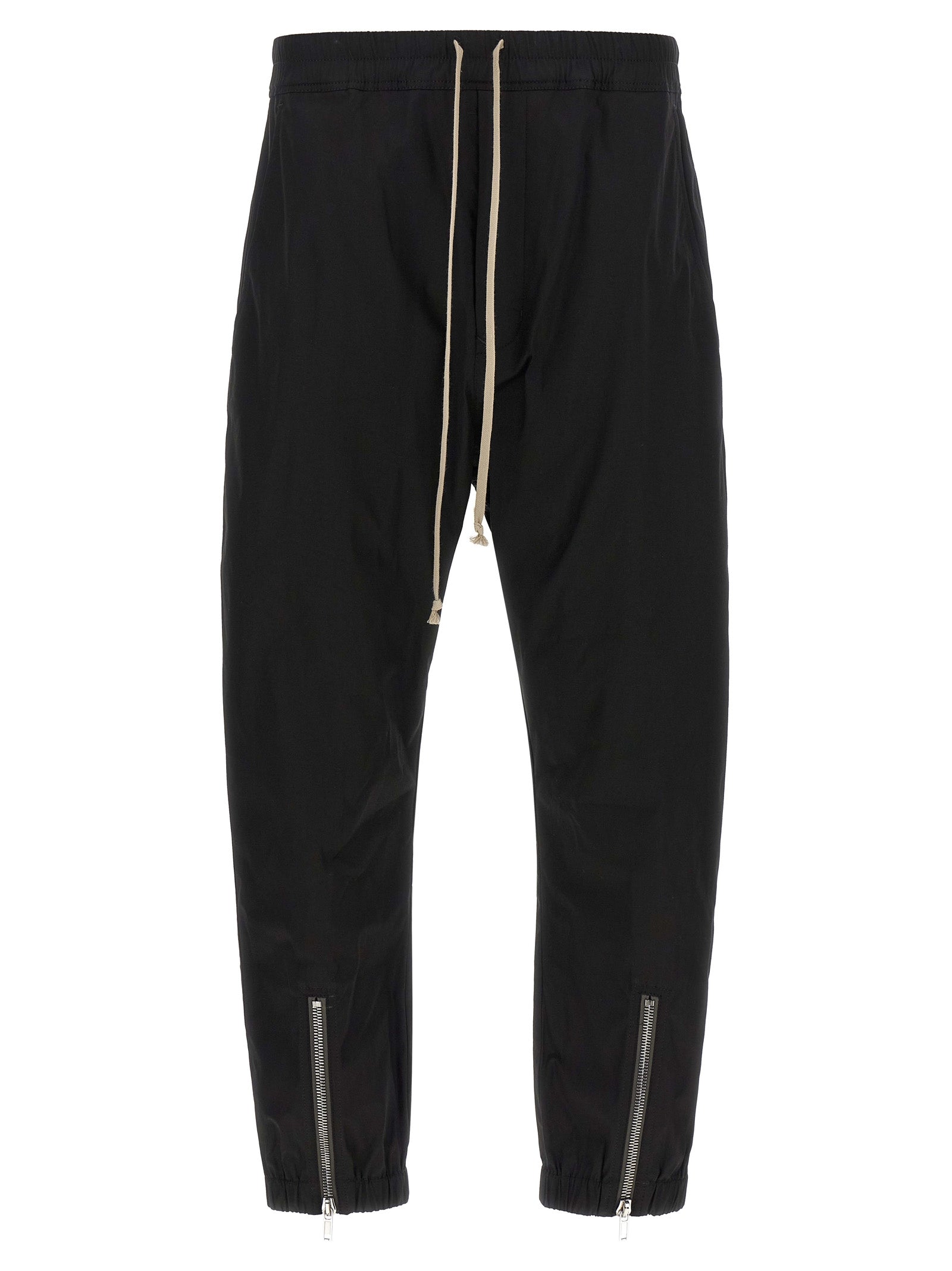 Joggers by Rick Owens for men in cotton black features a refined silhouette with a refined , defined by a and a refined long for a refined finish.