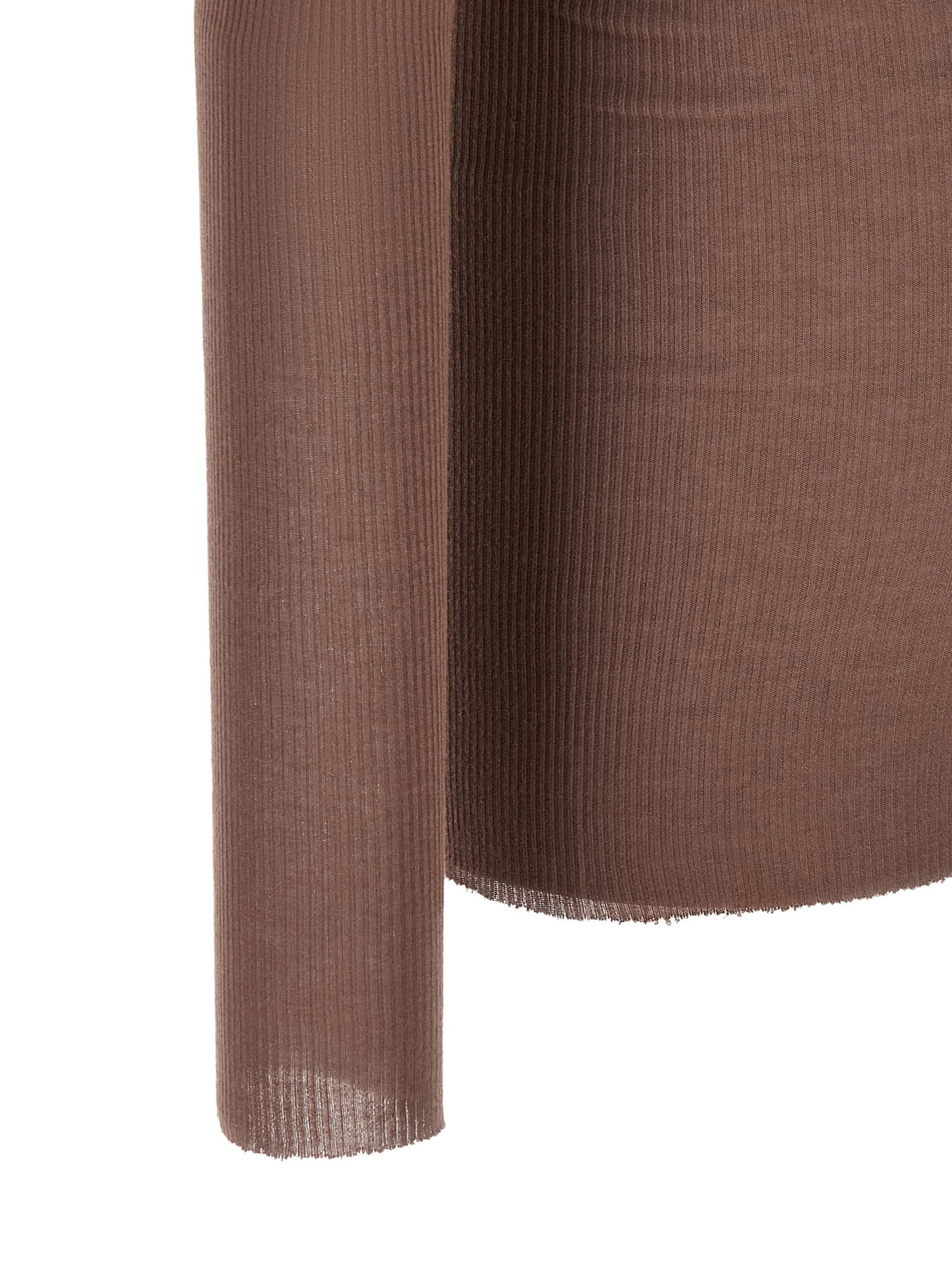 T-Shirt by Rick Owens for men in silk & viscose purple showcases a fashionable silhouette, elegantly detailed with a fashionable and crew neckline for a sophisticated, high-fashion look.