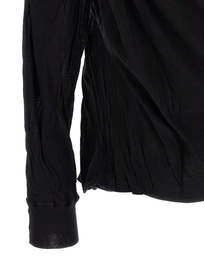 T-Shirt by Rick Owens for men in cotton black features a plush silhouette, showcasing a sophisticated and for a truly plush finish.