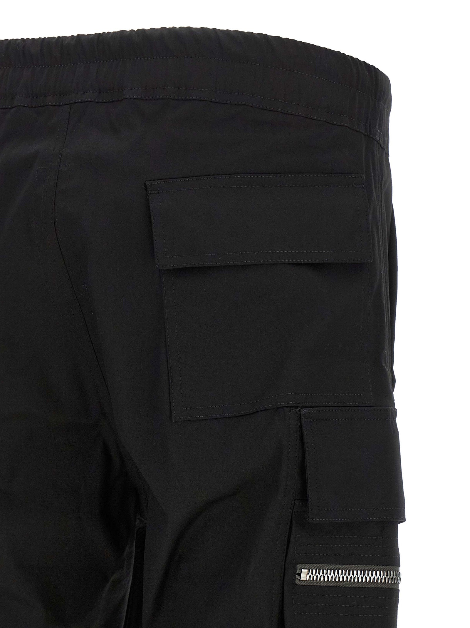 Cargo Pants by Rick Owens for men in stretch organic cotton black features an stylish tapered-leg with a long and , expertly finished with stylish utility detailing.