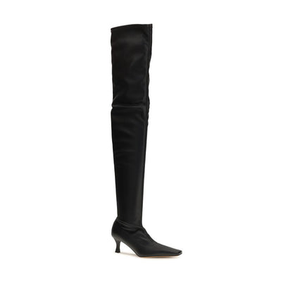 Kitten Over-The-Knee Boots by Proenza Schouler for women in tu & polyurethane black features an effortless chic silhouette from the Women's TU & Polyurethane Kitten Over-The-Knee Boots collection, showcasing a effortless chic kitten-heel and refined pointed toe style for an effortless chic look.