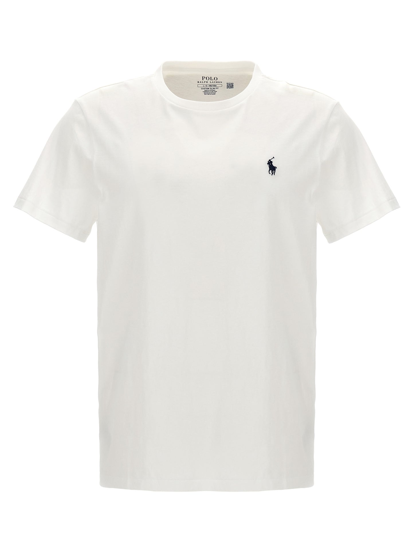 Polo Shirt by Polo Ralph Lauren for men in cotton white presents a sleek silhouette, featuring a refined and for a sleek finish.