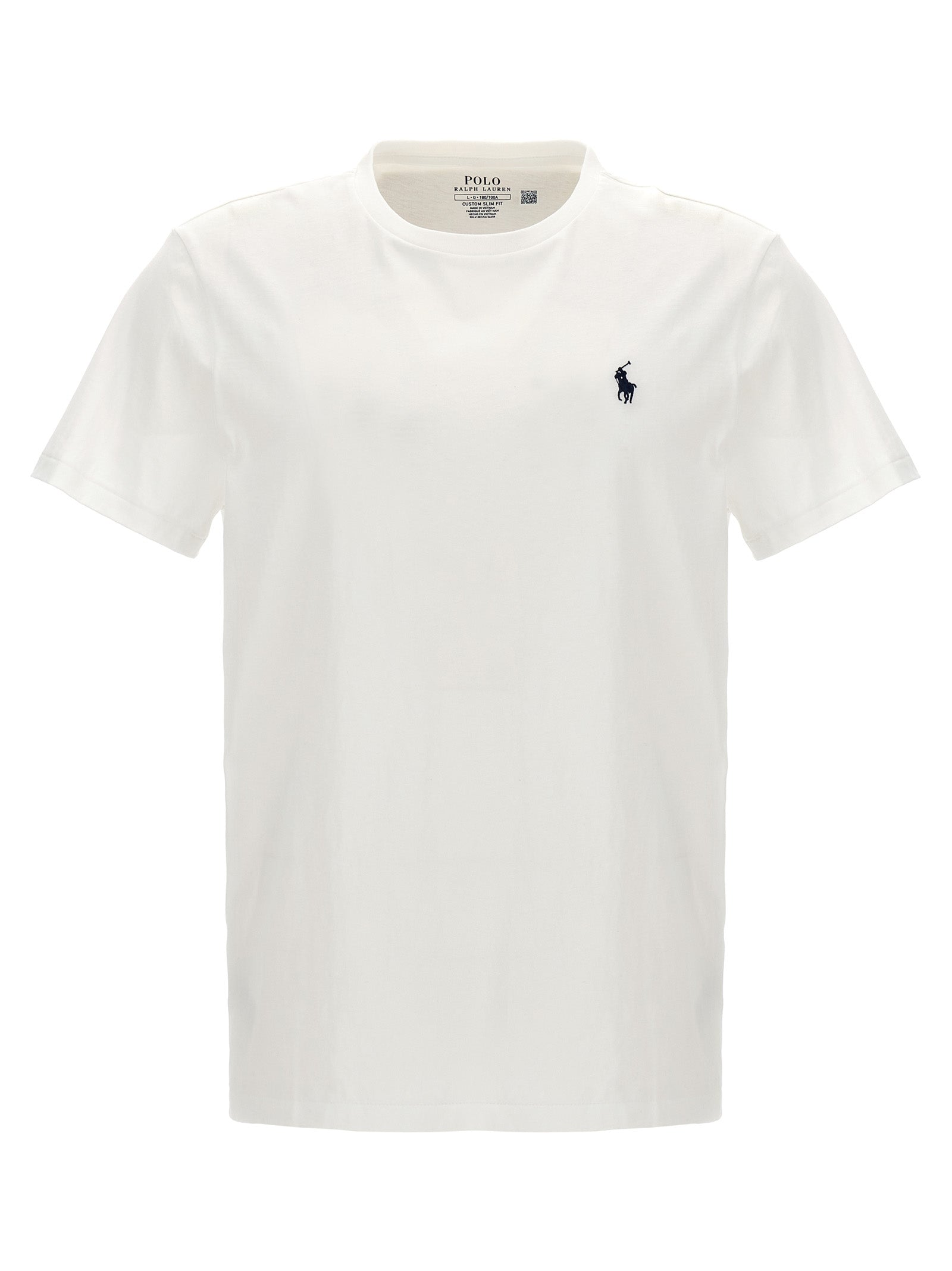 Polo Shirt by Polo Ralph Lauren for men in cotton white presents a sleek silhouette, featuring a refined and for a sleek finish.