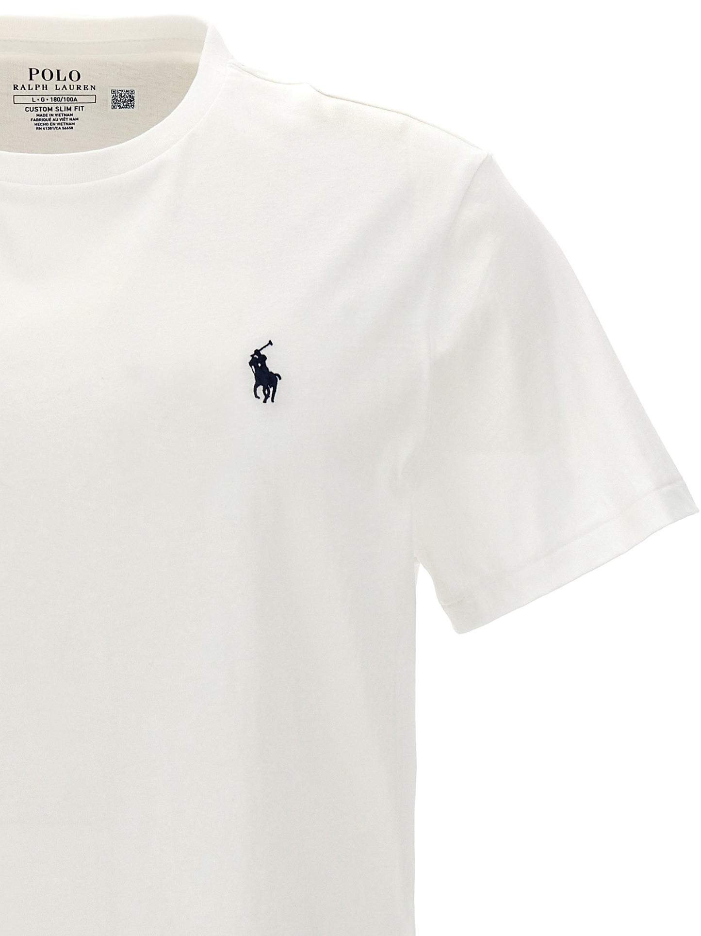 Polo Shirt by Polo Ralph Lauren for men in cotton white presents a distinguished silhouette, showcasing a sophisticated and distinguished for a truly distinguished finish.