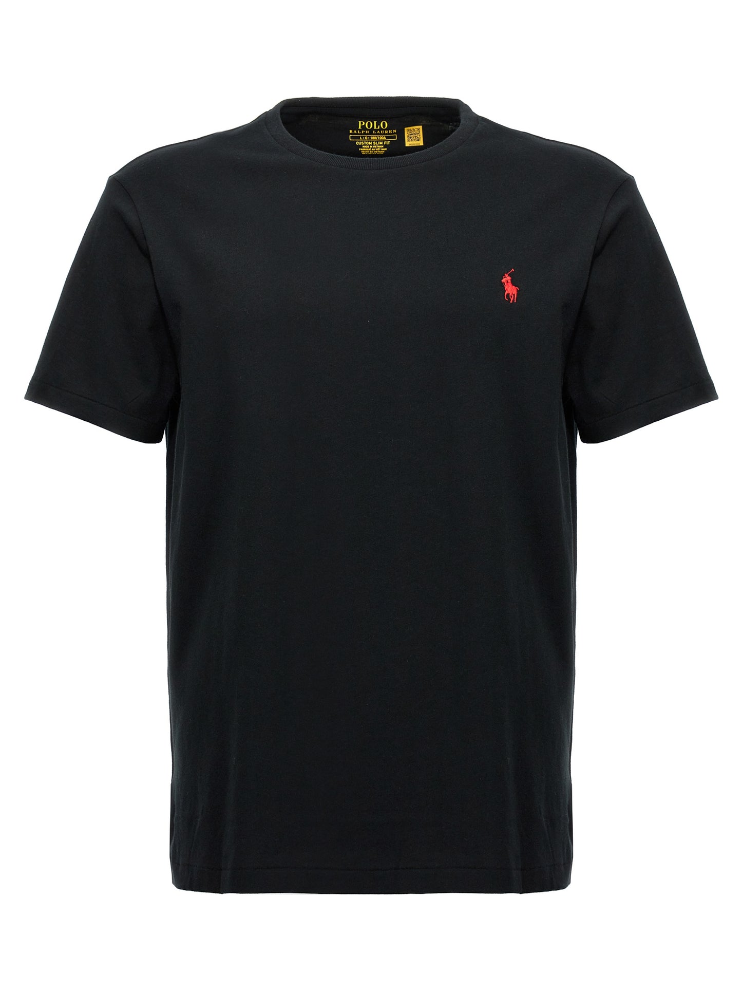 Polo Shirt by Polo Ralph Lauren for men in cotton black presents a distinguished silhouette, showcasing a sophisticated and distinguished for a truly distinguished finish.
