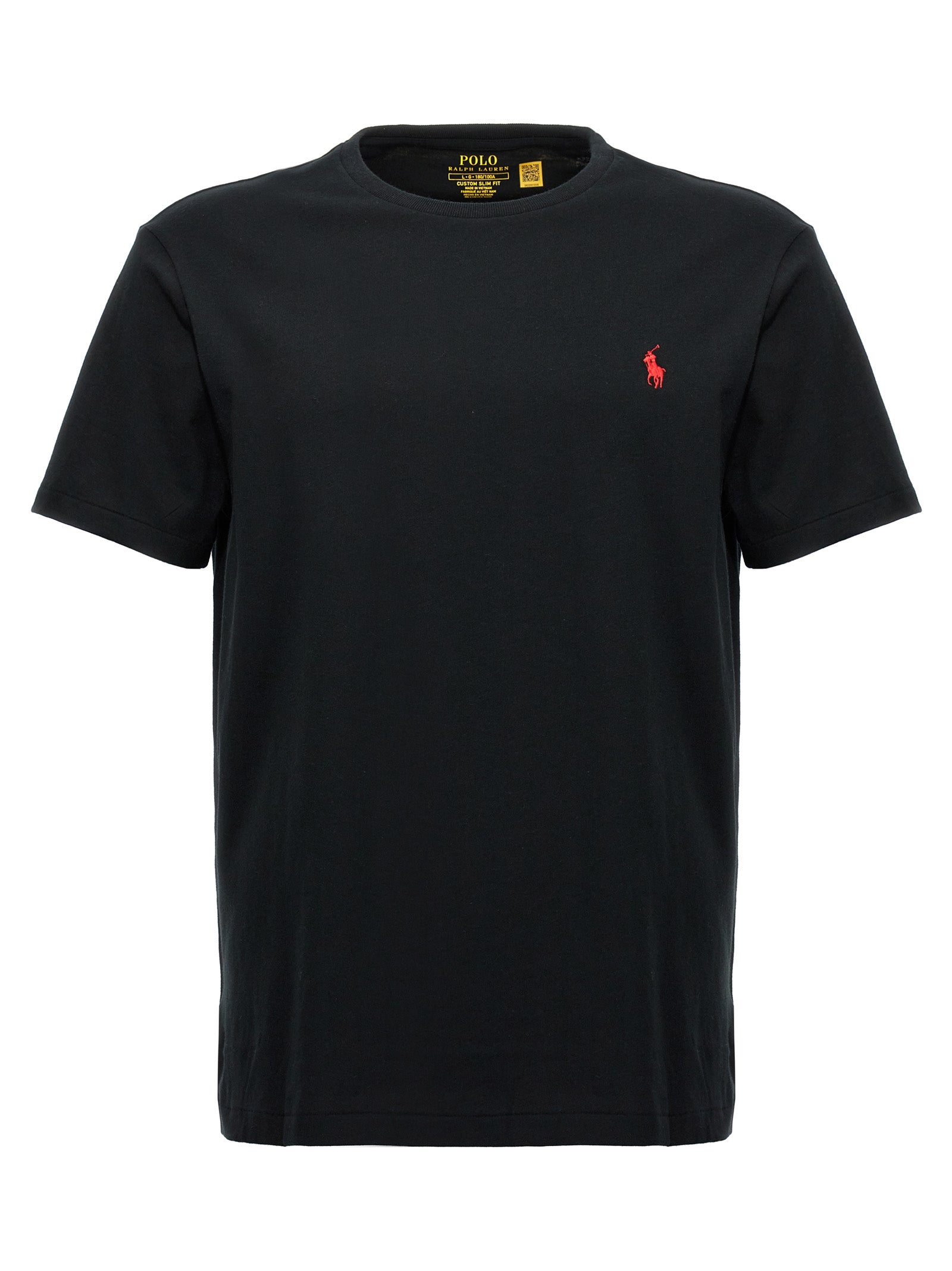 Polo Shirt by Polo Ralph Lauren for men in cotton black presents a distinguished silhouette, showcasing a sophisticated and distinguished for a truly distinguished finish.
