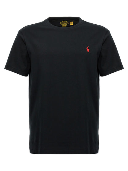 Polo Shirt by Polo Ralph Lauren for men in cotton black presents a distinguished silhouette, showcasing a sophisticated and distinguished for a truly distinguished finish.