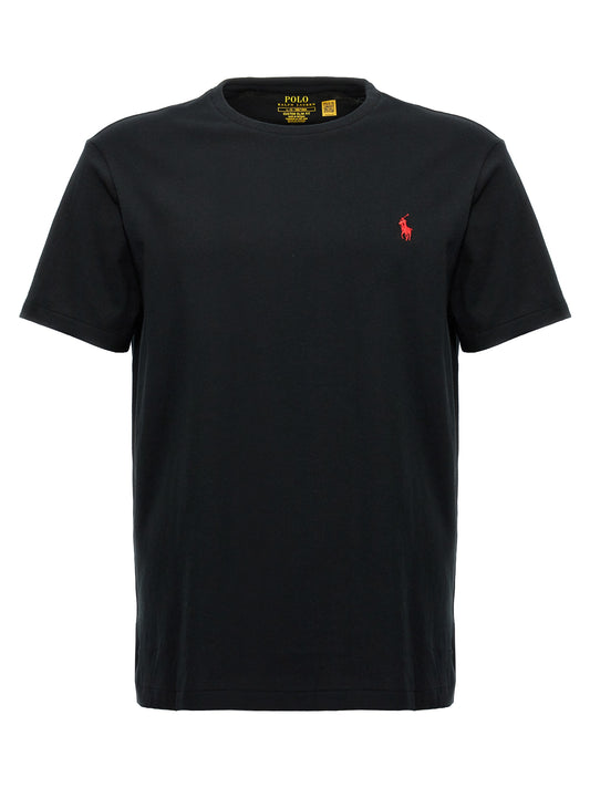 Polo Shirt by Polo Ralph Lauren for men in cotton black presents a distinguished silhouette, showcasing a sophisticated and distinguished for a truly distinguished finish.