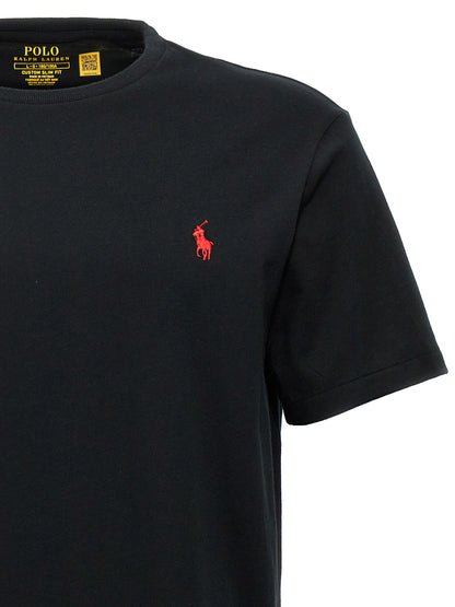 Polo Shirt by Polo Ralph Lauren for men in cotton black presents a sleek silhouette, featuring a refined and for a sleek finish.