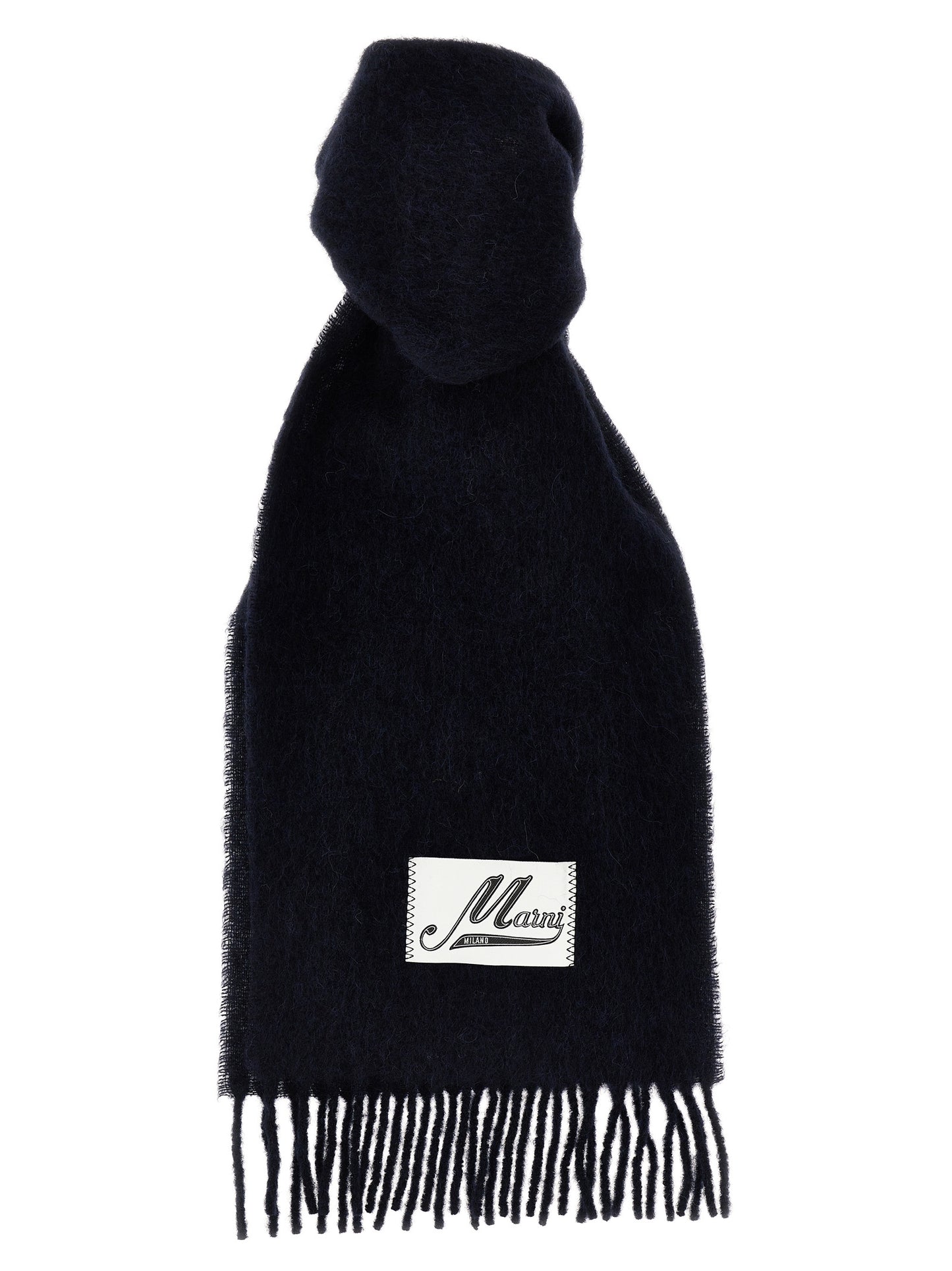 Marni Marni Alpaca Wool & Polyamide Scarf - Blue