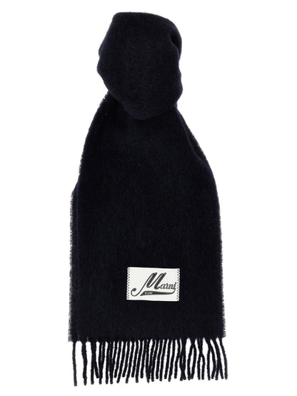 Marni Marni Alpaca Wool & Polyamide Scarf - Blue