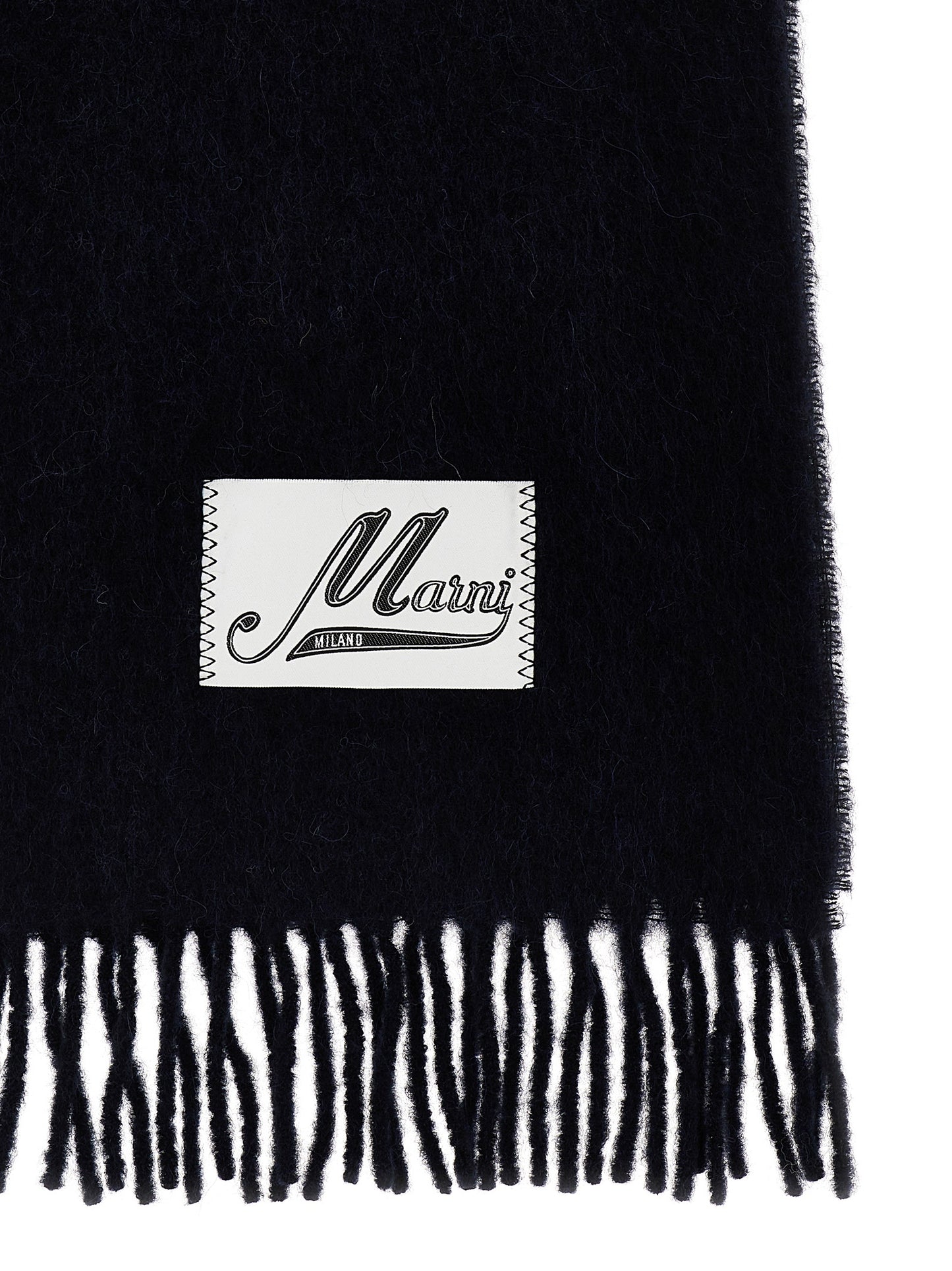Marni Marni Alpaca Wool & Polyamide Scarf - Blue