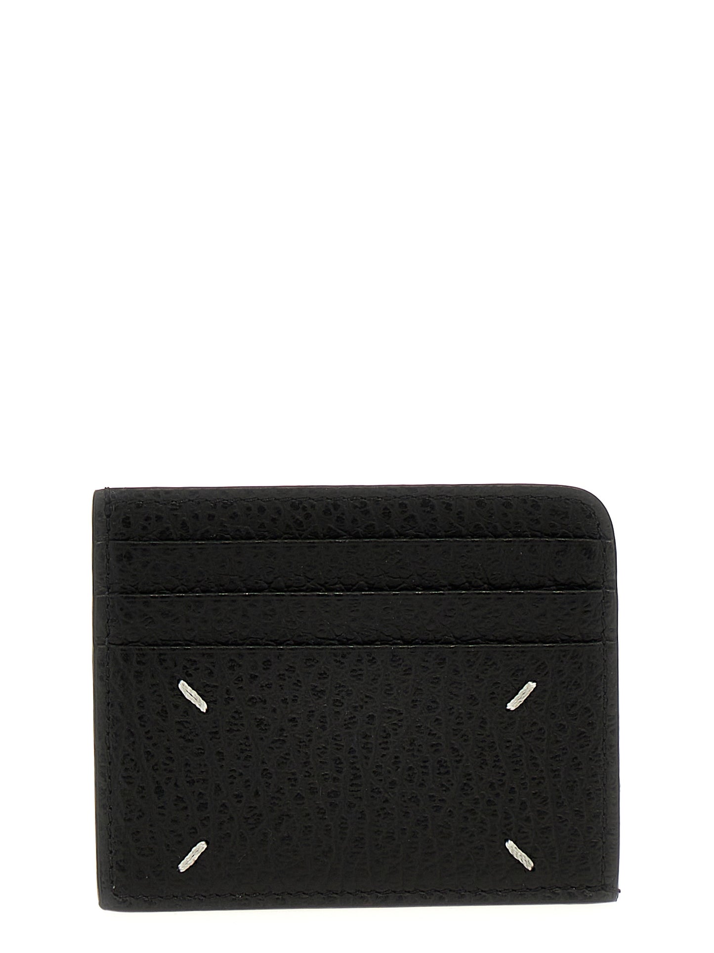 Cardholder Card Case by Maison Margiela for women in calfskin leather black & signature features an meticulous design, elegantly showcasing the refined Four Stitches Calfskin Leather Cardholder Card Case aesthetic while integrating sophisticated card-organization compact-design.
