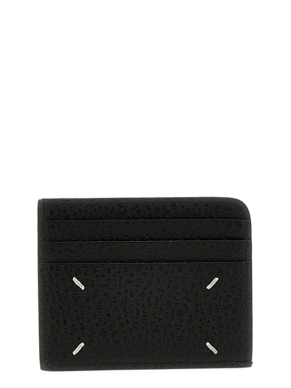 Cardholder Card Case by Maison Margiela for women in calfskin leather black & signature features an meticulous design, elegantly showcasing the refined Four Stitches Calfskin Leather Cardholder Card Case aesthetic while integrating sophisticated card-organization compact-design.
