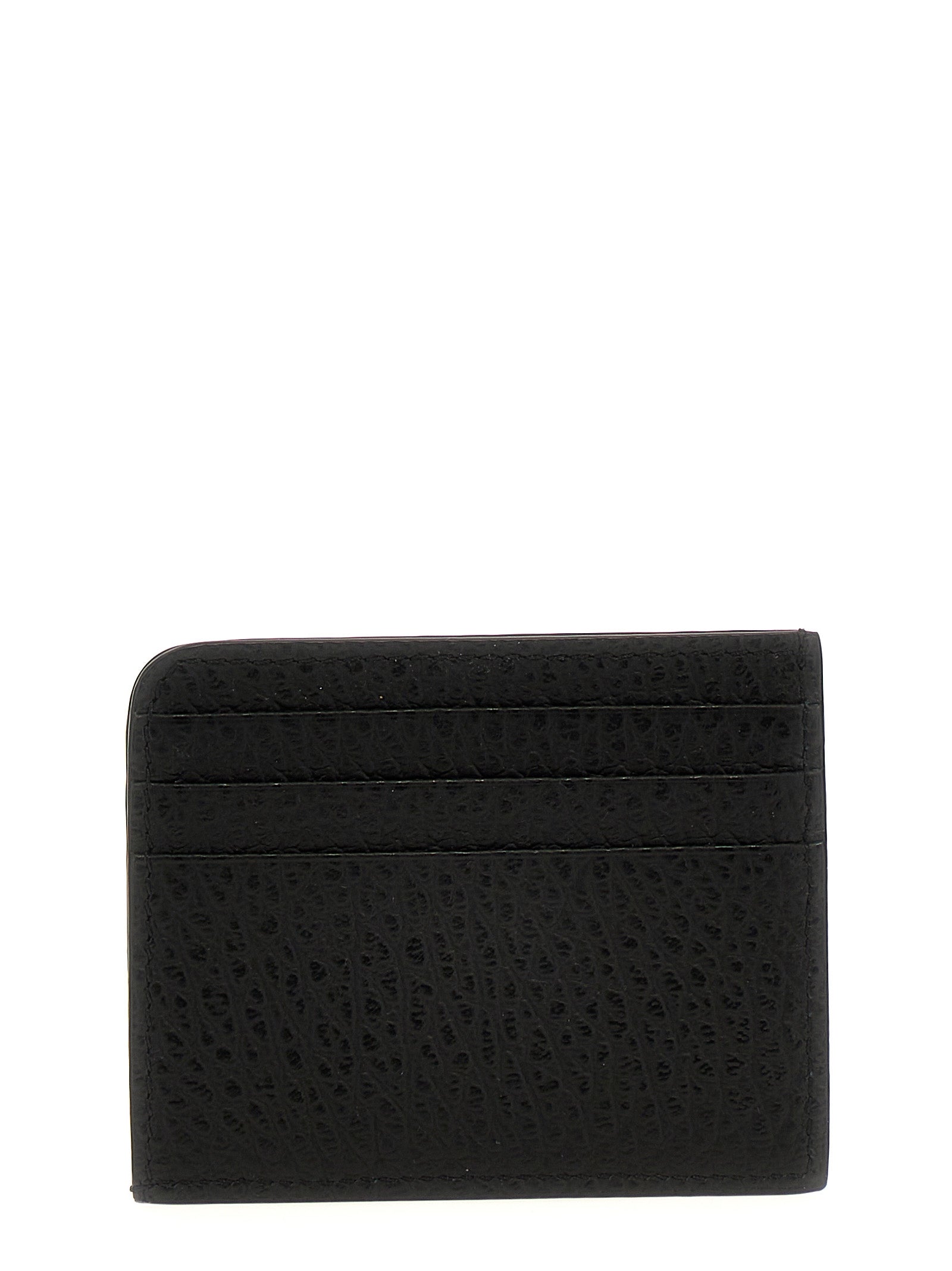 Cardholder Card Case by Maison Margiela for women in calfskin leather black & signature showcases a couture-grade silhouette from the Four Stitches Calfskin Leather Cardholder Card Case collection, highlighting functional card-organization compact-design for a couture-grade finish.