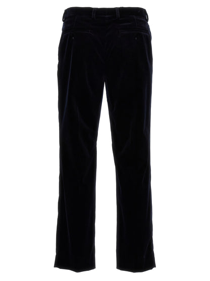 Gucci The Blend Men's STretch Cotton Velvet Casual Pants - Blue