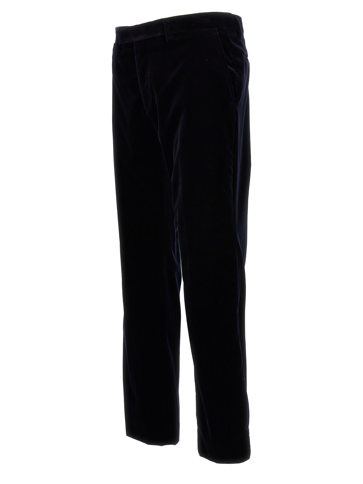 Gucci The Blend Men's STretch Cotton Velvet Casual Pants - Blue
