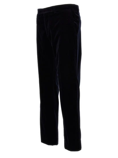 Gucci The Blend Men's STretch Cotton Velvet Casual Pants - Blue