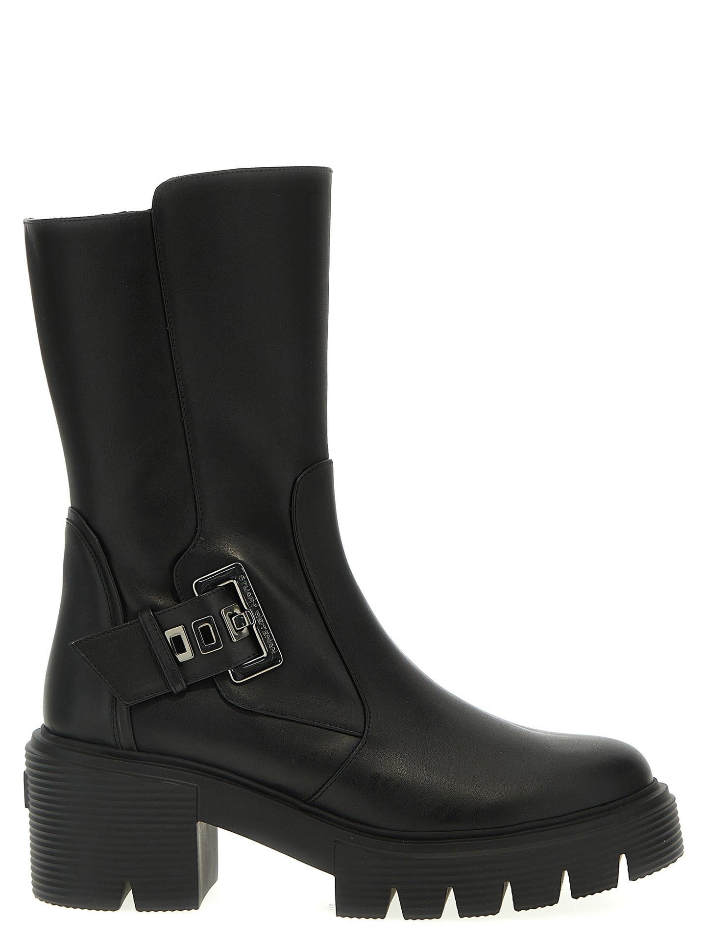 Stuart Weitzman Women's Calfskin Leather Ankle Boots - Black