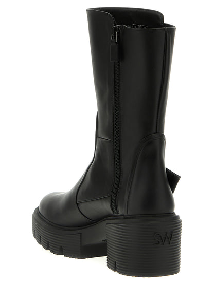 Stuart Weitzman Women's Calfskin Leather Ankle Boots - Black