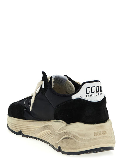 Athletic Sneakers Golden Goose men nylon polyester polyurethane suede leather & cotton bicolour, black & white featuring a avant-garde Men's Athletic Nylon Polyester Polyurethane Suede Leather & Cotton Sneakers design with a avant-garde athletic style for a refined finish.