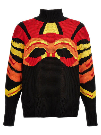 Bluemarble Men's Wool Cardigan - Multicolor Patterned Jacquard