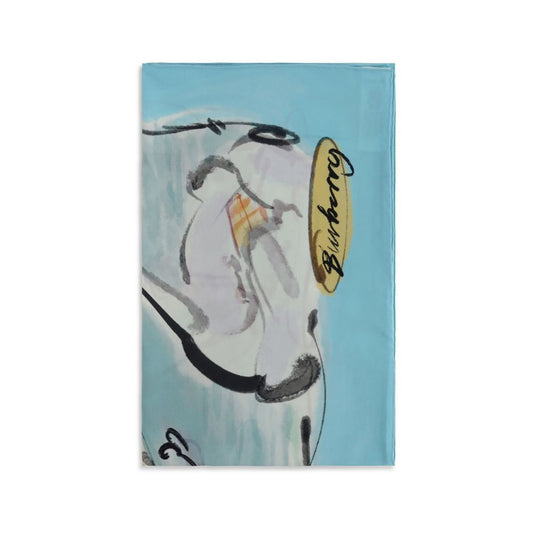 Scarf by Burberry for women in silk multicolor & print showcases a warm silhouette from the Silk Scarf collection, offering a warm drape that exudes sophisticated luxury.