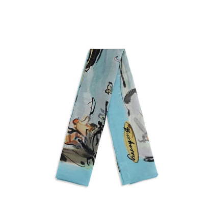Scarf by Burberry for women in silk multicolor & print features a timeless silhouette, artfully capturing the essence of the timeless Silk Scarf design for a sophisticated look.