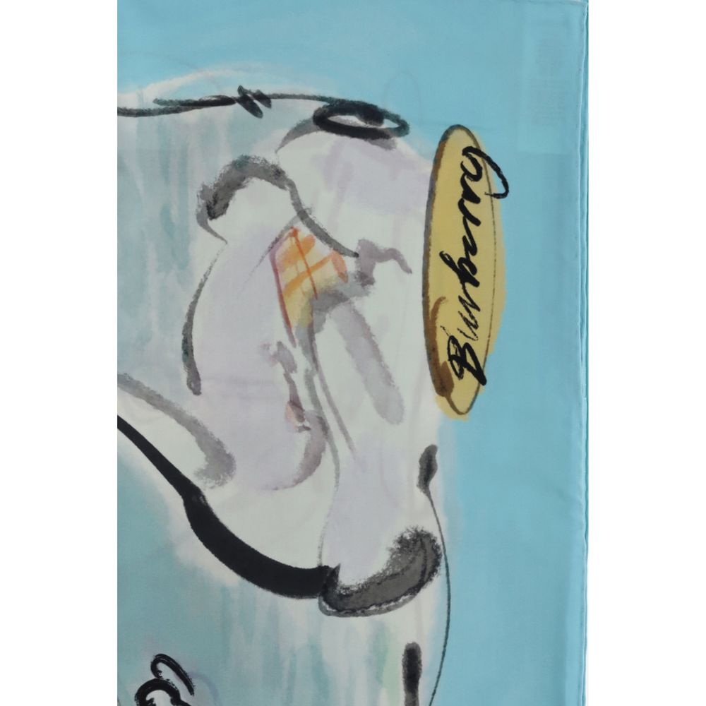 Scarf by Burberry for women in silk multicolor & print showcases a eye catching silhouette, artfully capturing the essence of the eye catching Silk Scarf design for a sophisticated look.