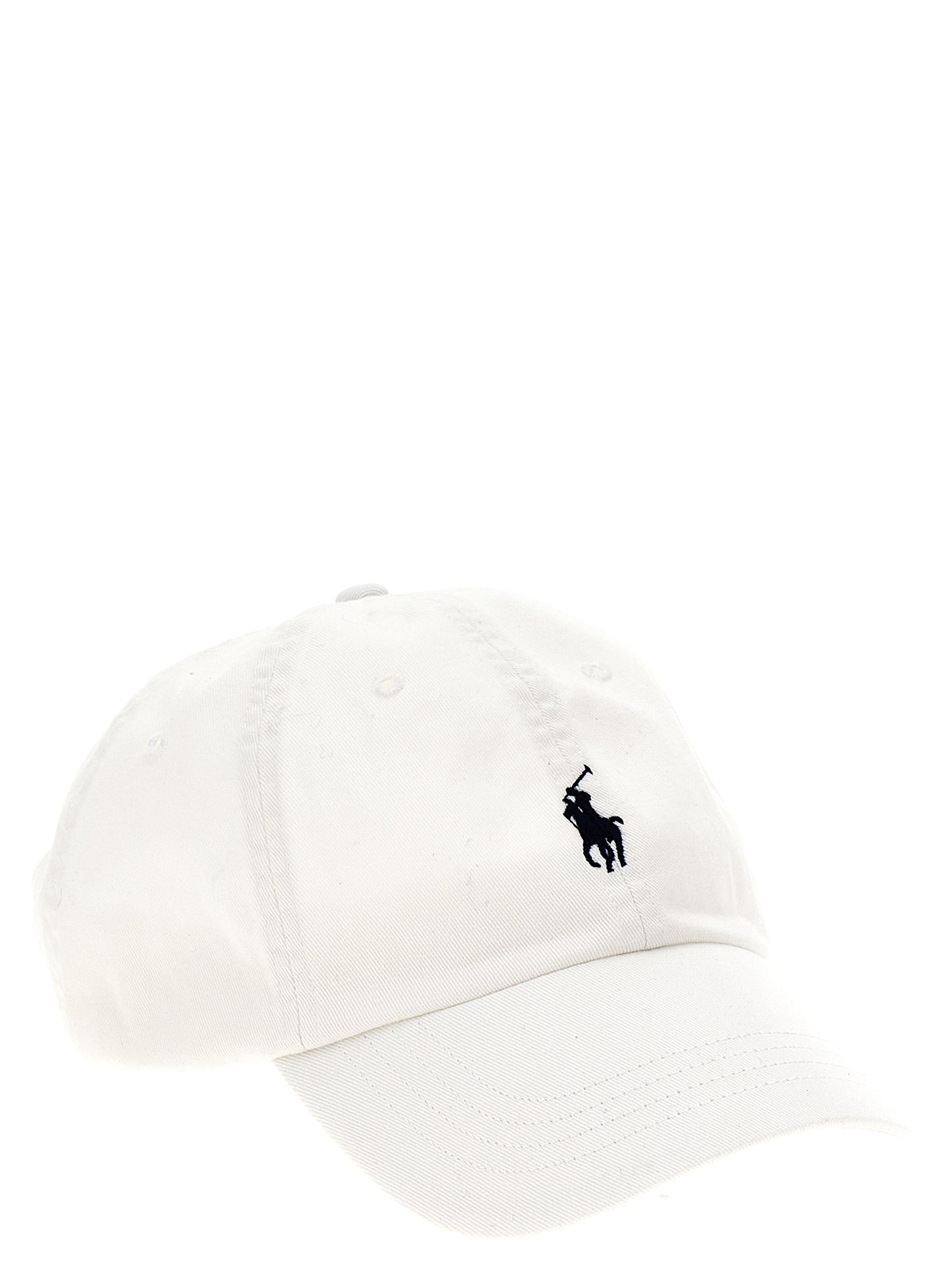 Baseball Cap by Polo Ralph Lauren for men in cotton white presents a statuesque silhouette, artfully capturing the essence of the statuesque Cotton Baseball Cap design for a sophisticated look.