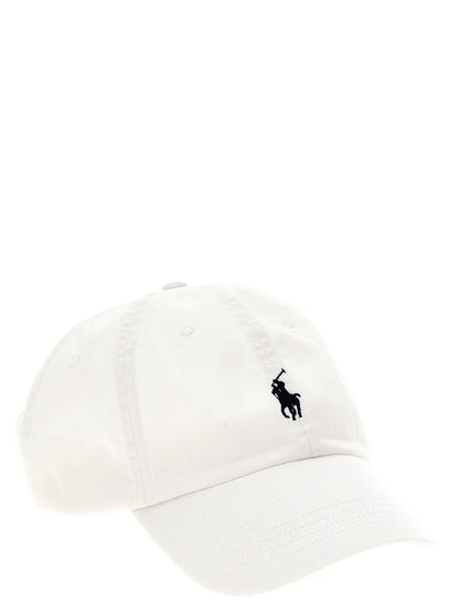 Baseball Cap by Polo Ralph Lauren for men in cotton white presents a statuesque silhouette, artfully capturing the essence of the statuesque Cotton Baseball Cap design for a sophisticated look.