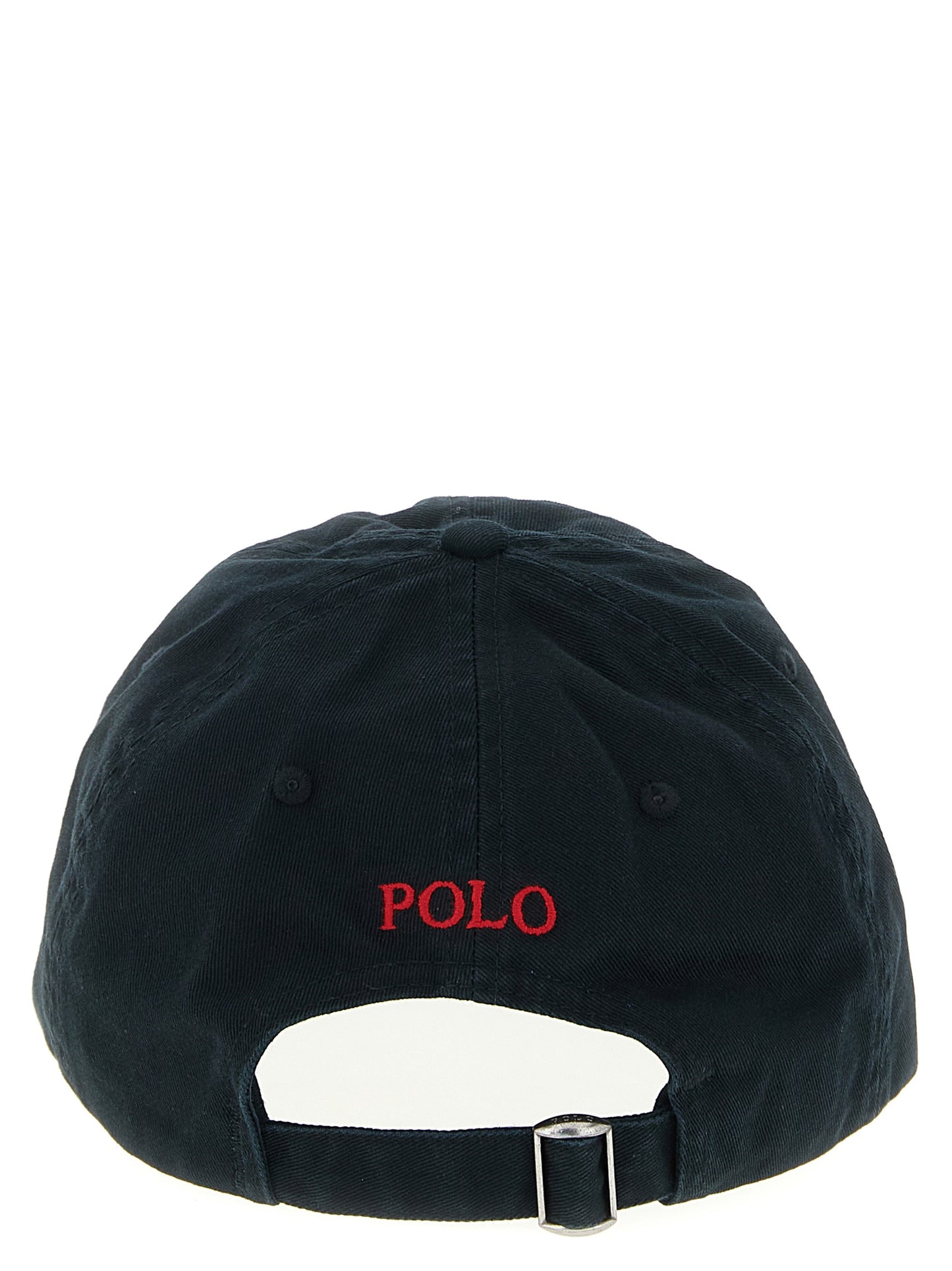 Baseball Cap by Polo Ralph Lauren for men in cotton black presents a statuesque silhouette, artfully capturing the essence of the statuesque Cotton Baseball Cap design for a sophisticated look.