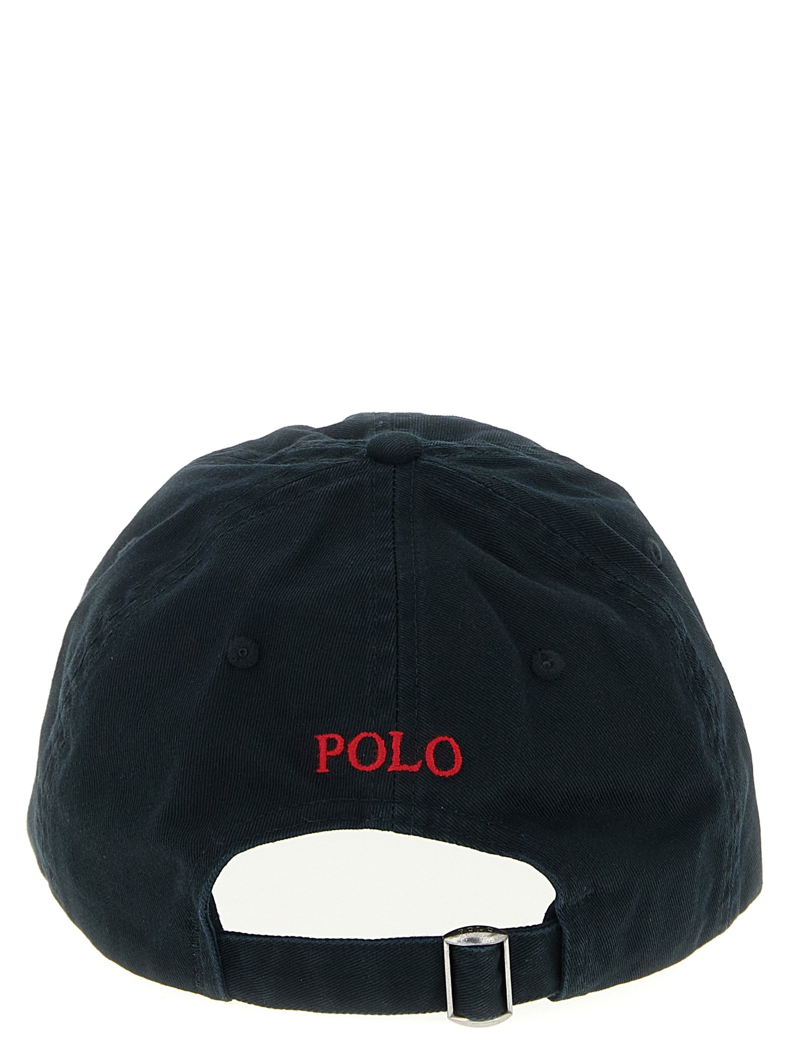 Baseball Cap by Polo Ralph Lauren for men in cotton black presents a statuesque silhouette, artfully capturing the essence of the statuesque Cotton Baseball Cap design for a sophisticated look.