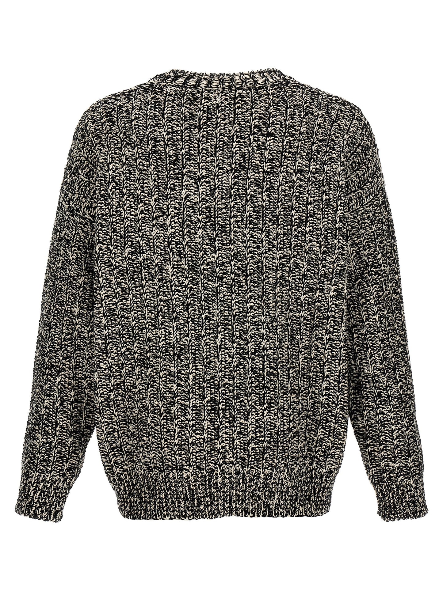 Jil Sander Men's Crew Neck Wool Cotton & Polyamide Cardigan - Multicolor Jacquard
