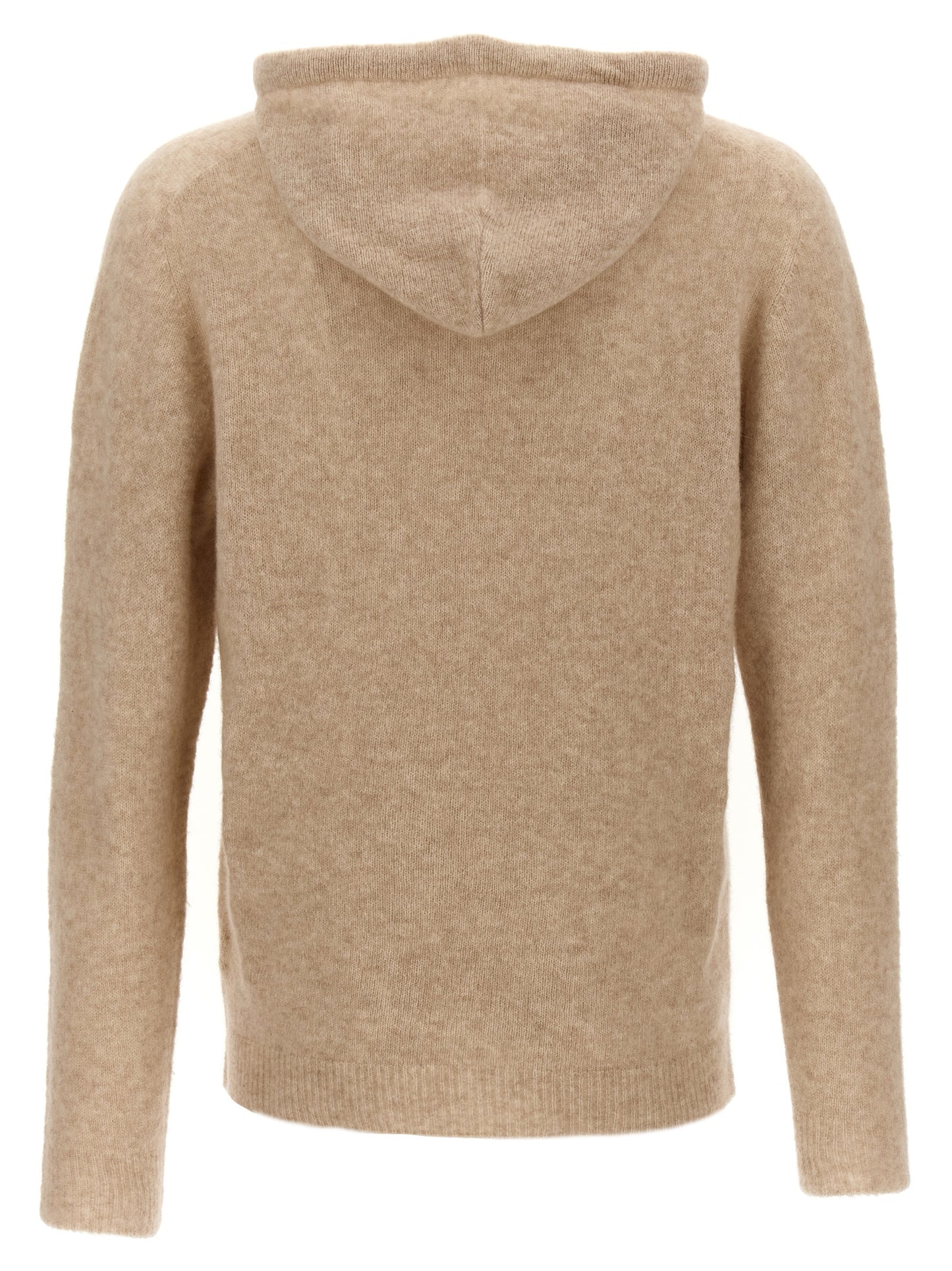 Roberto Collina Men's Silk Cashmere & Polyester Hooded Cardigan - Beige