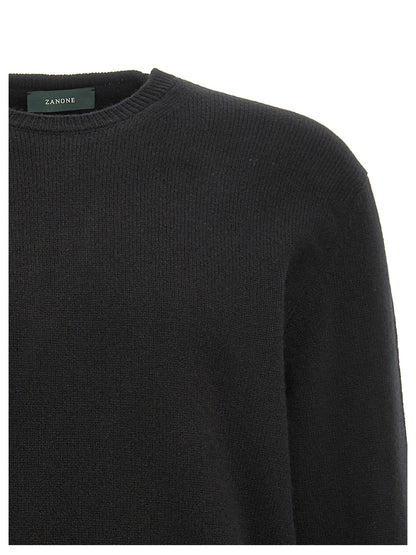 ZANONE Men's Virgin Wool Cardigan - Black