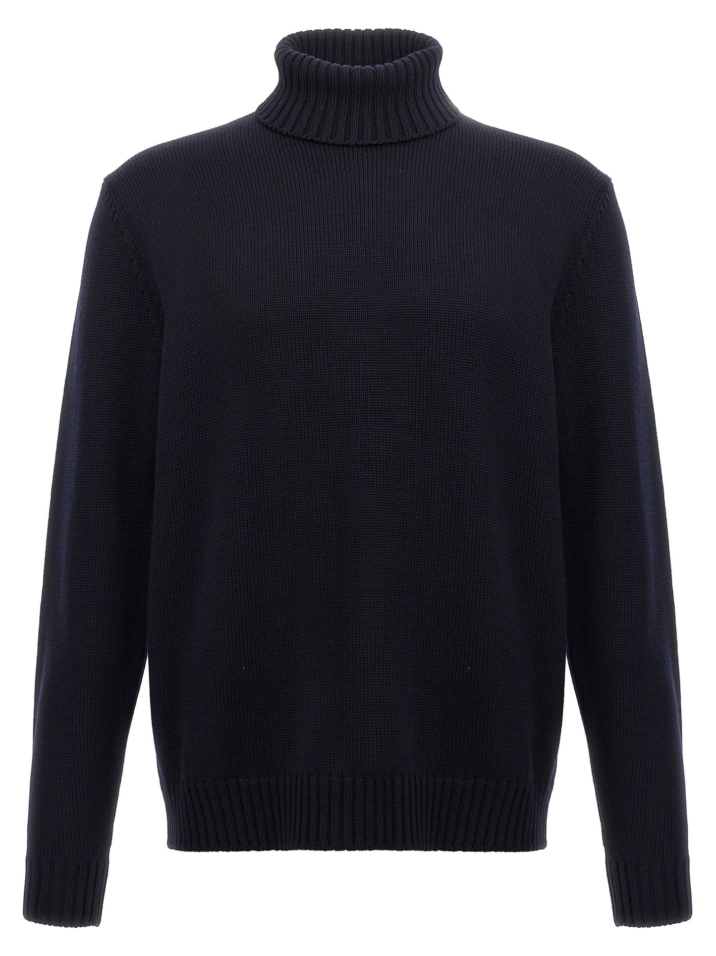 ZANONE Men's Virgin Wool Cardigan - Blue
