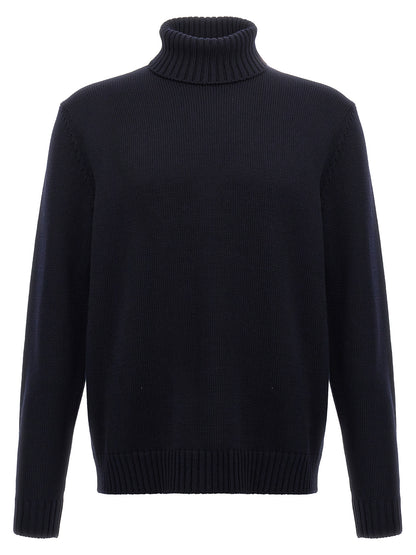 ZANONE Men's Virgin Wool Cardigan - Blue
