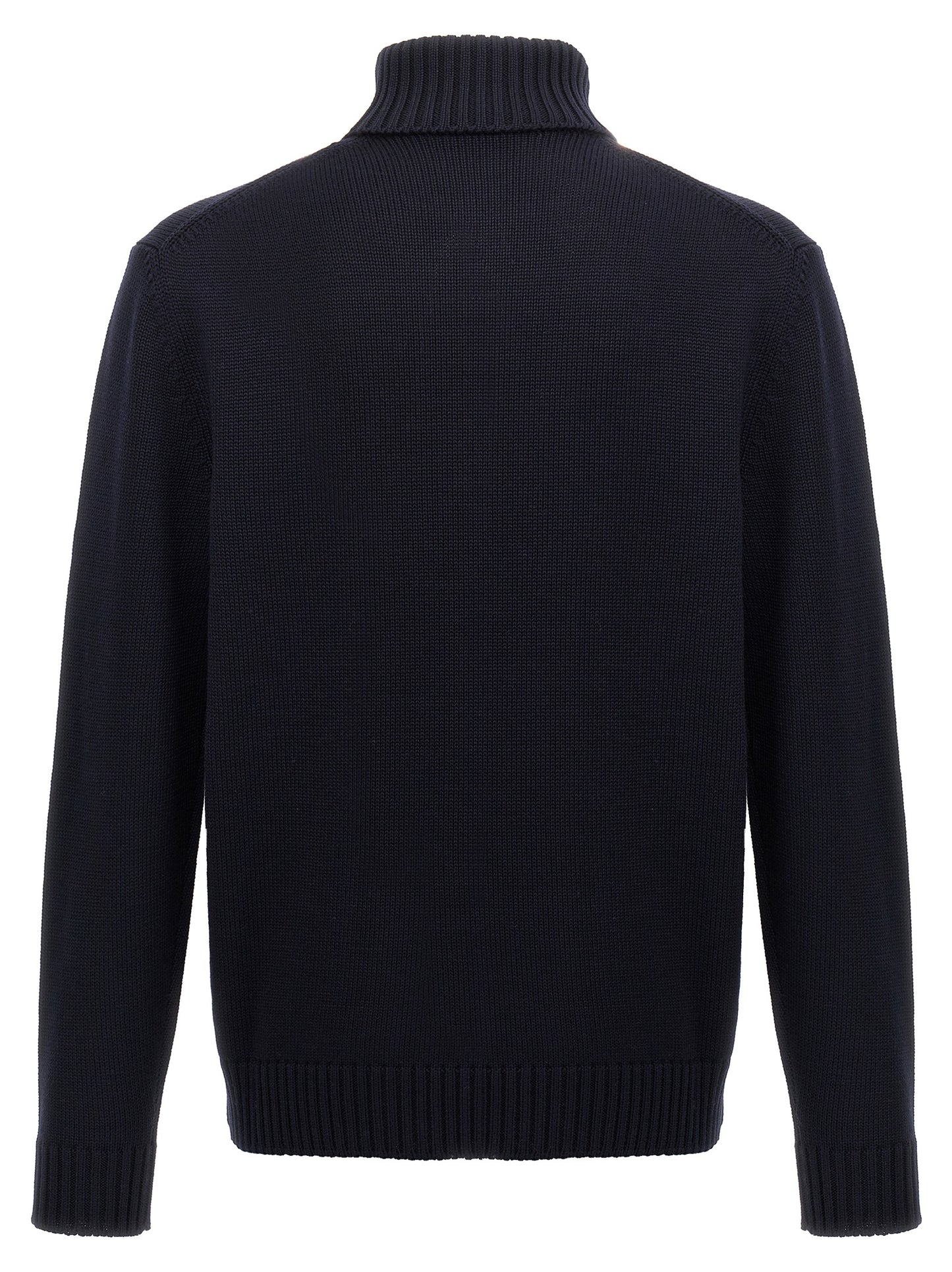 ZANONE Men's Virgin Wool Cardigan - Blue