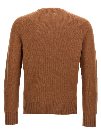 MA'RY'YA Men's Cashmere Silk & Modacrylic Cardigan - Brown